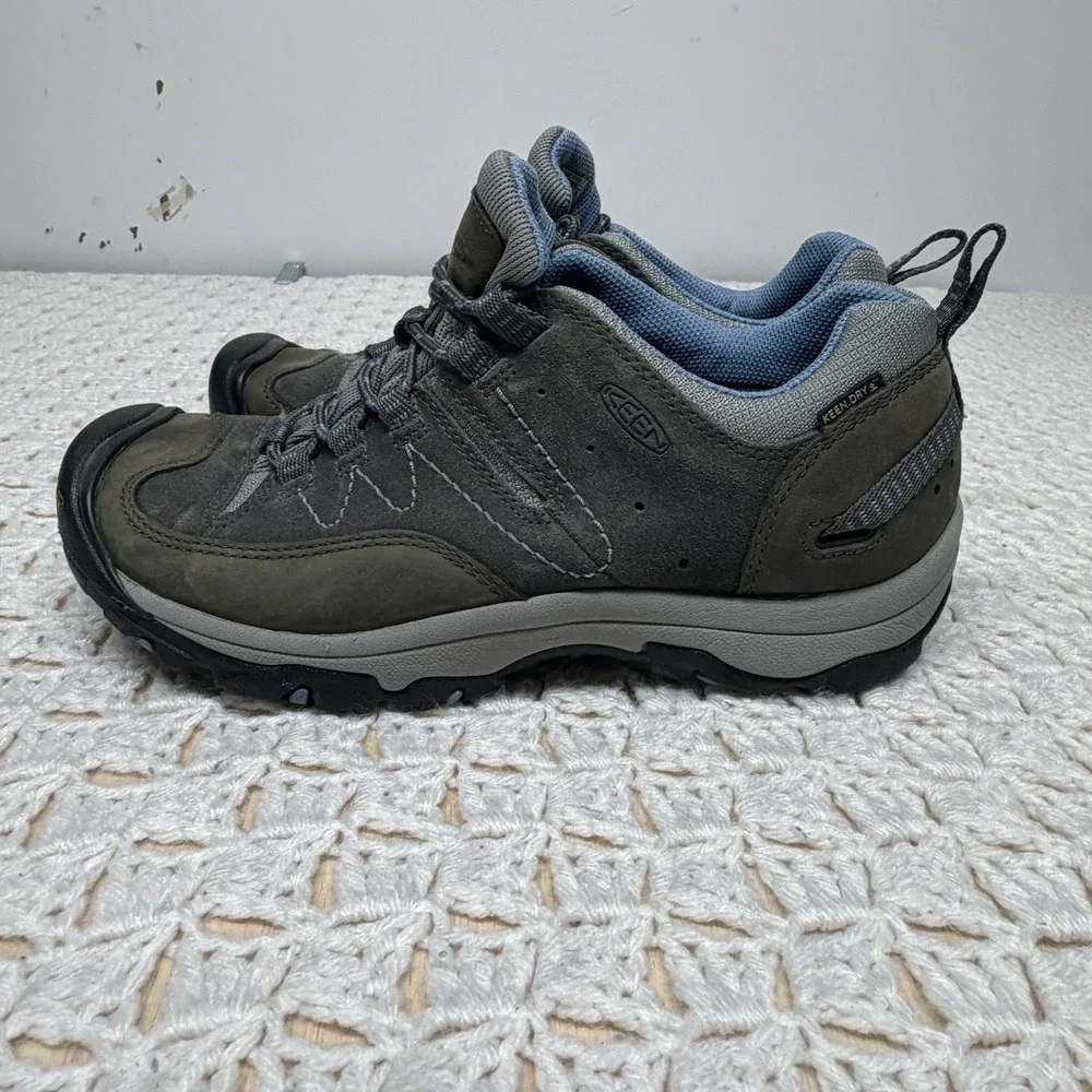 KEEN Dry Shoes Women Size 8,5 Gray Blue Waterproof Hiking 1006160